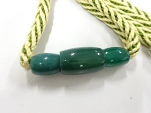 未使用品　天然石帯留め・正絹手組帯締めセット